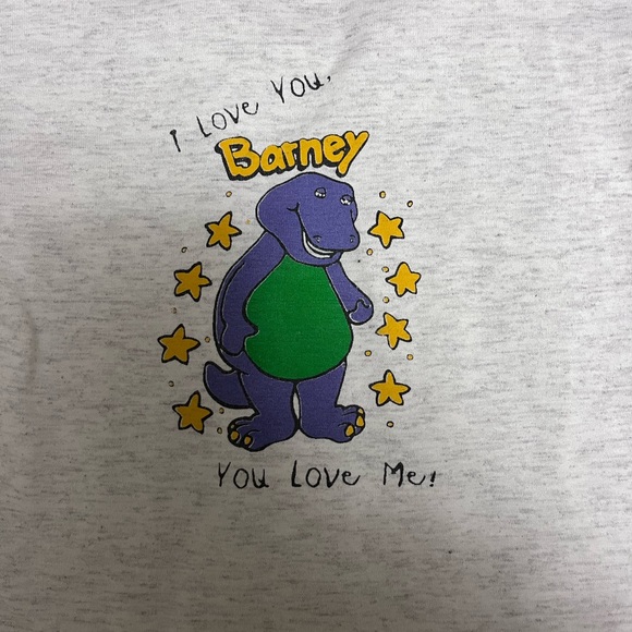 vintage made in canada grey white barney baby tee - Picture 2 of 3